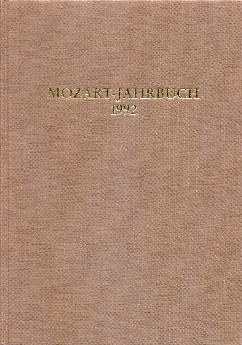 Mozart-Jahrbuch 1992 -