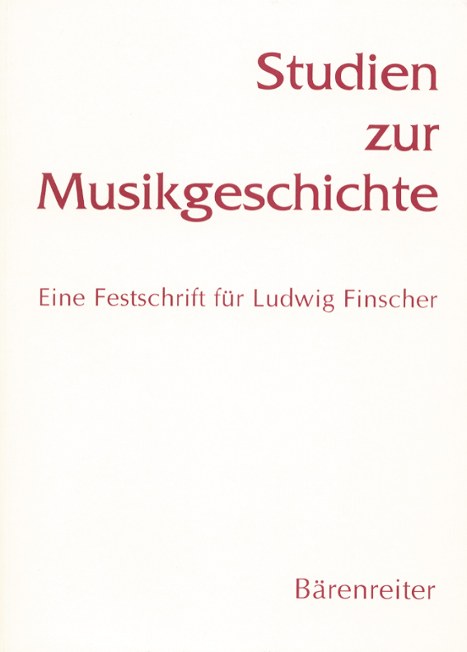 Studien zur MusikGeschichte -