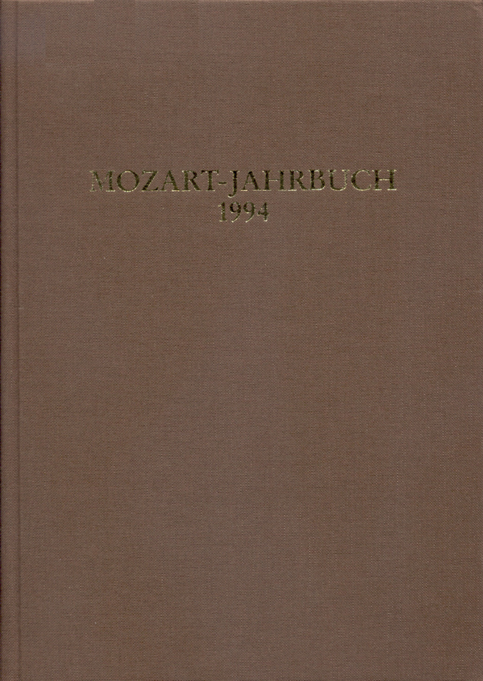 Mozart-Jahrbuch 1994 -