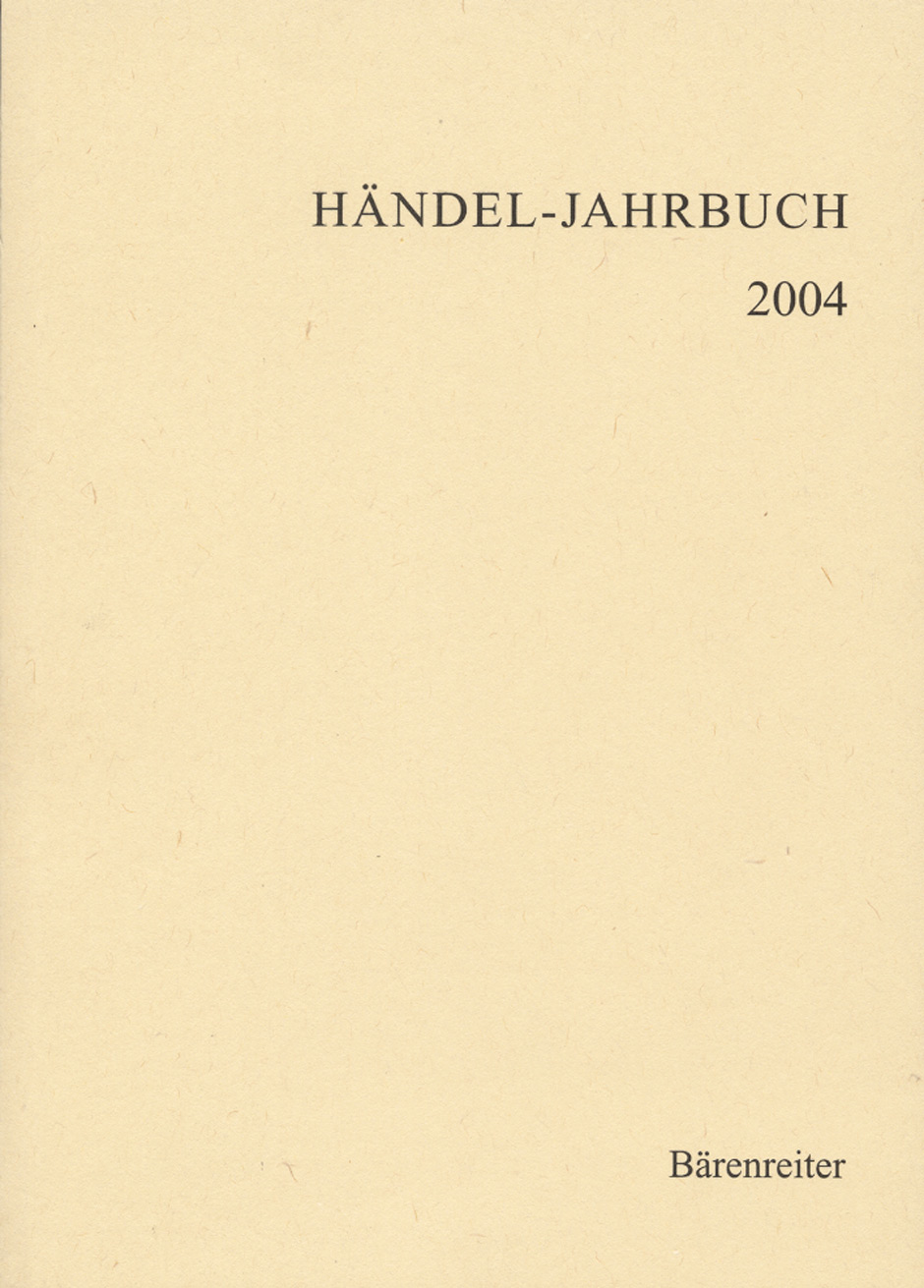 Händel-Jahrbuch 2004, 50. Jahrgang -
