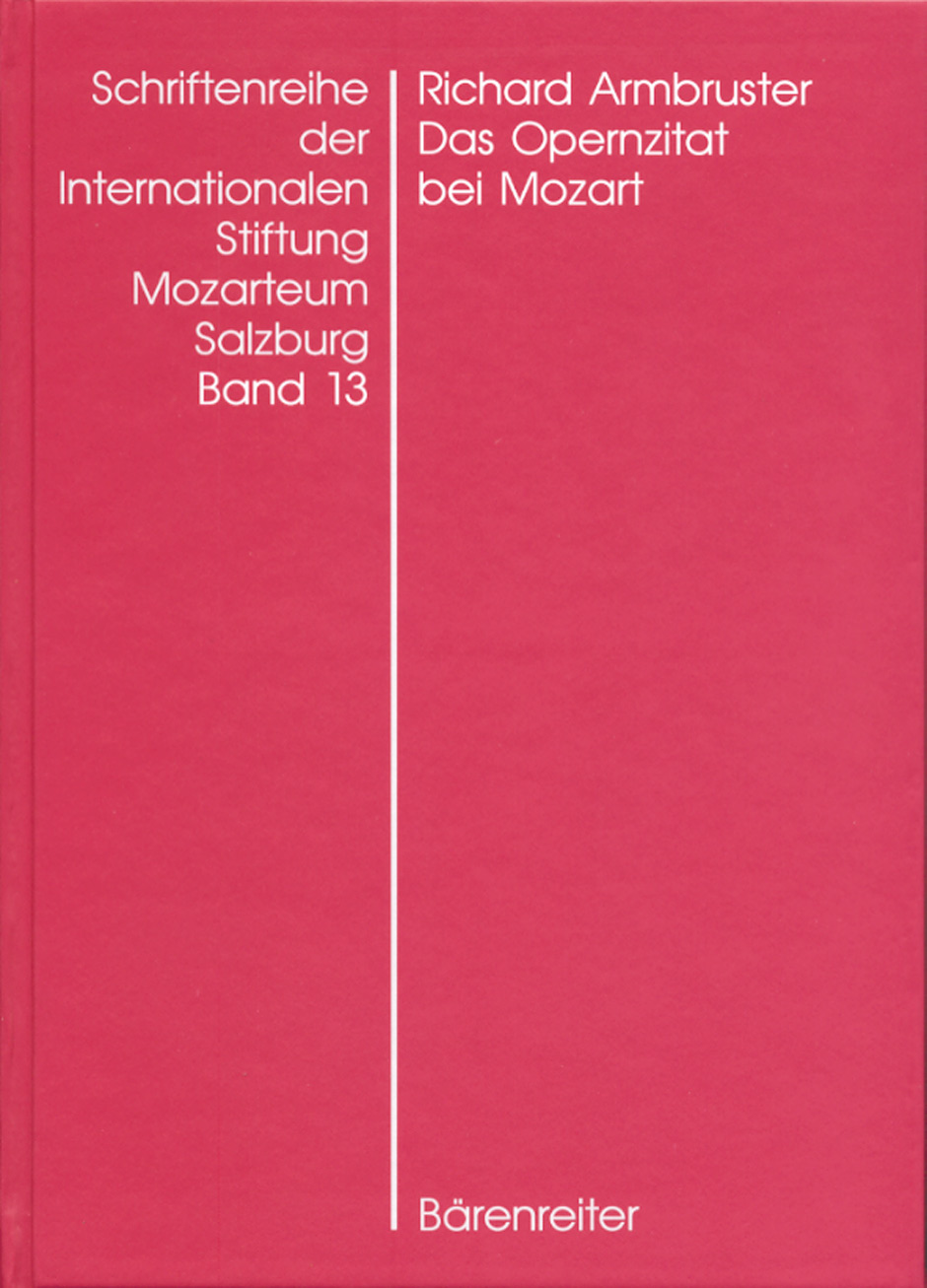 Das Opernzitat bei Mozart - Armbruster, Richard