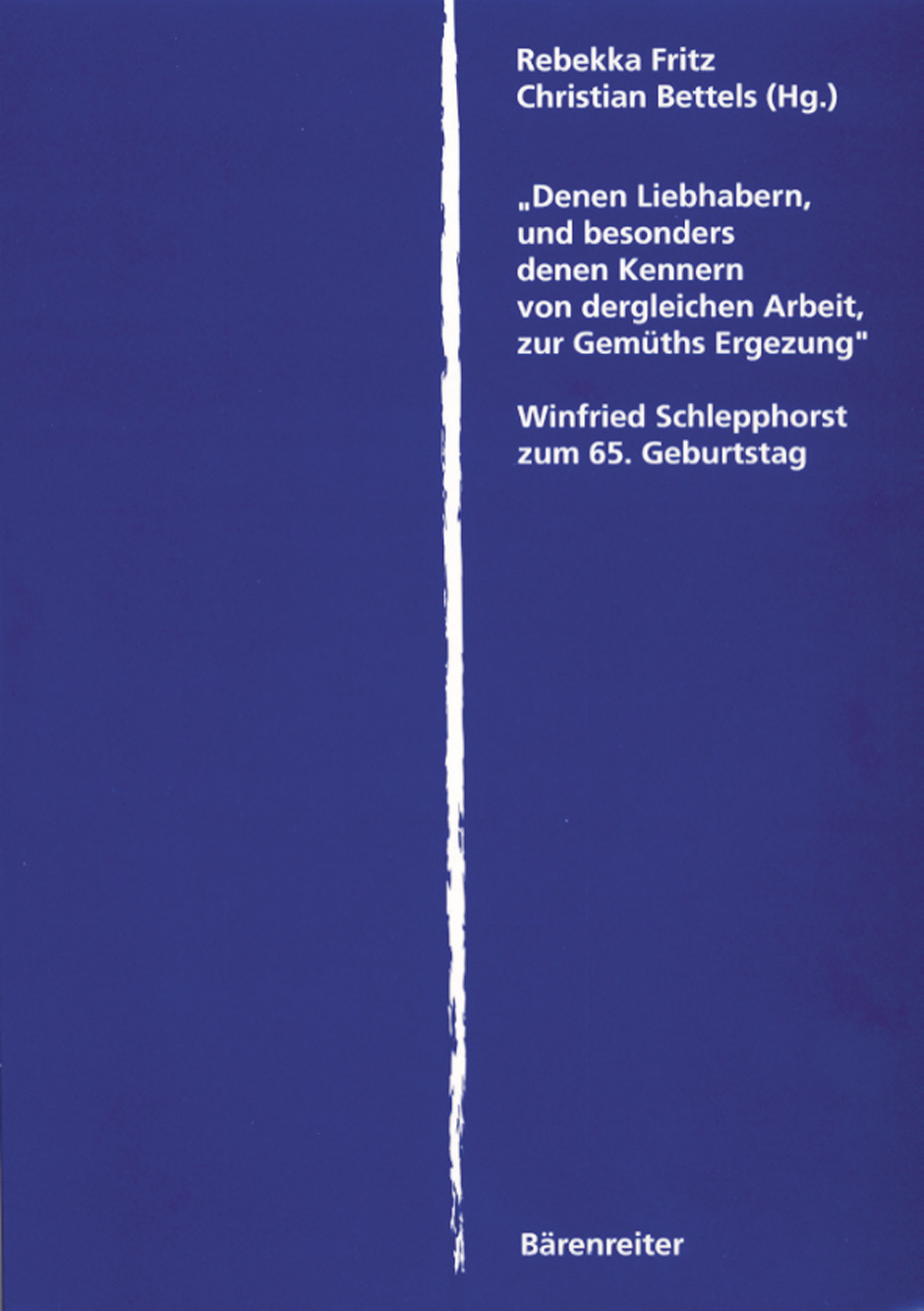 Denen Liebhabern, und besonders denen Kennern von dergleichen Arbeit, zur Gemüths Ergezung -