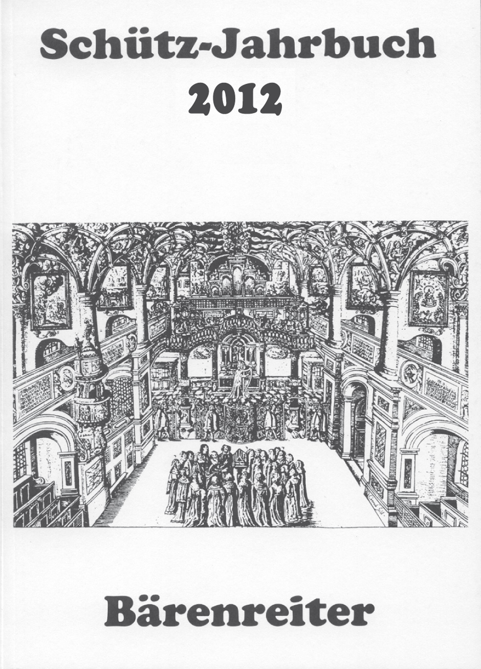 Schütz-Jahrbuch 2012, 34. Jahrgang -