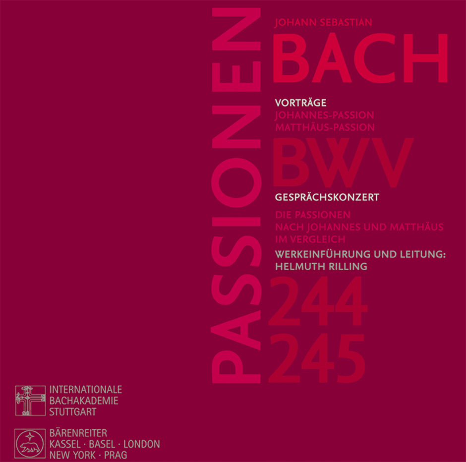Bach, Johann Sebastian. Passionen nach Johannes und Matthäus, BWV 244, BWV 245 -