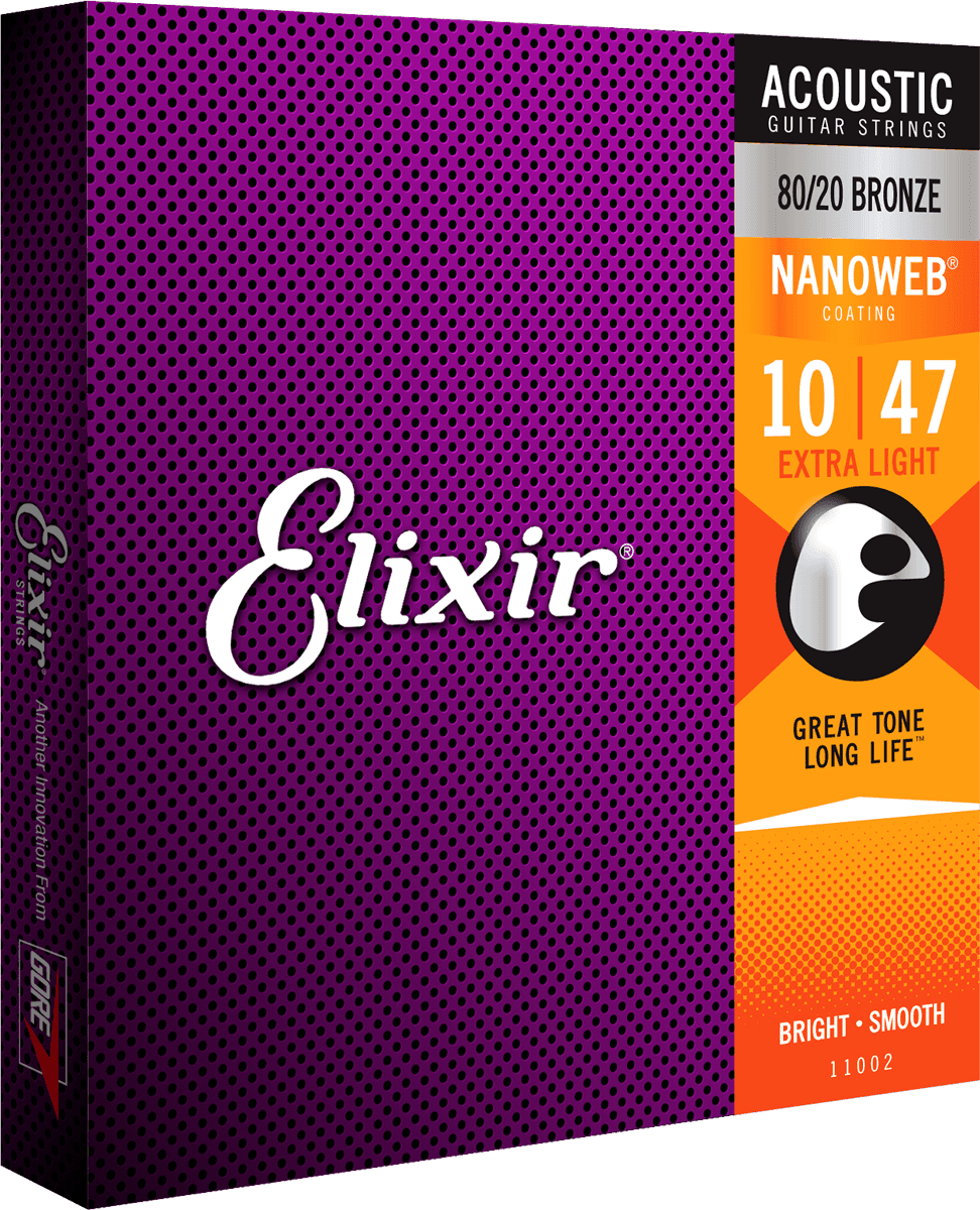 Elixir strings Nanoweb Extra Light Acoustic Western guitar 10-47