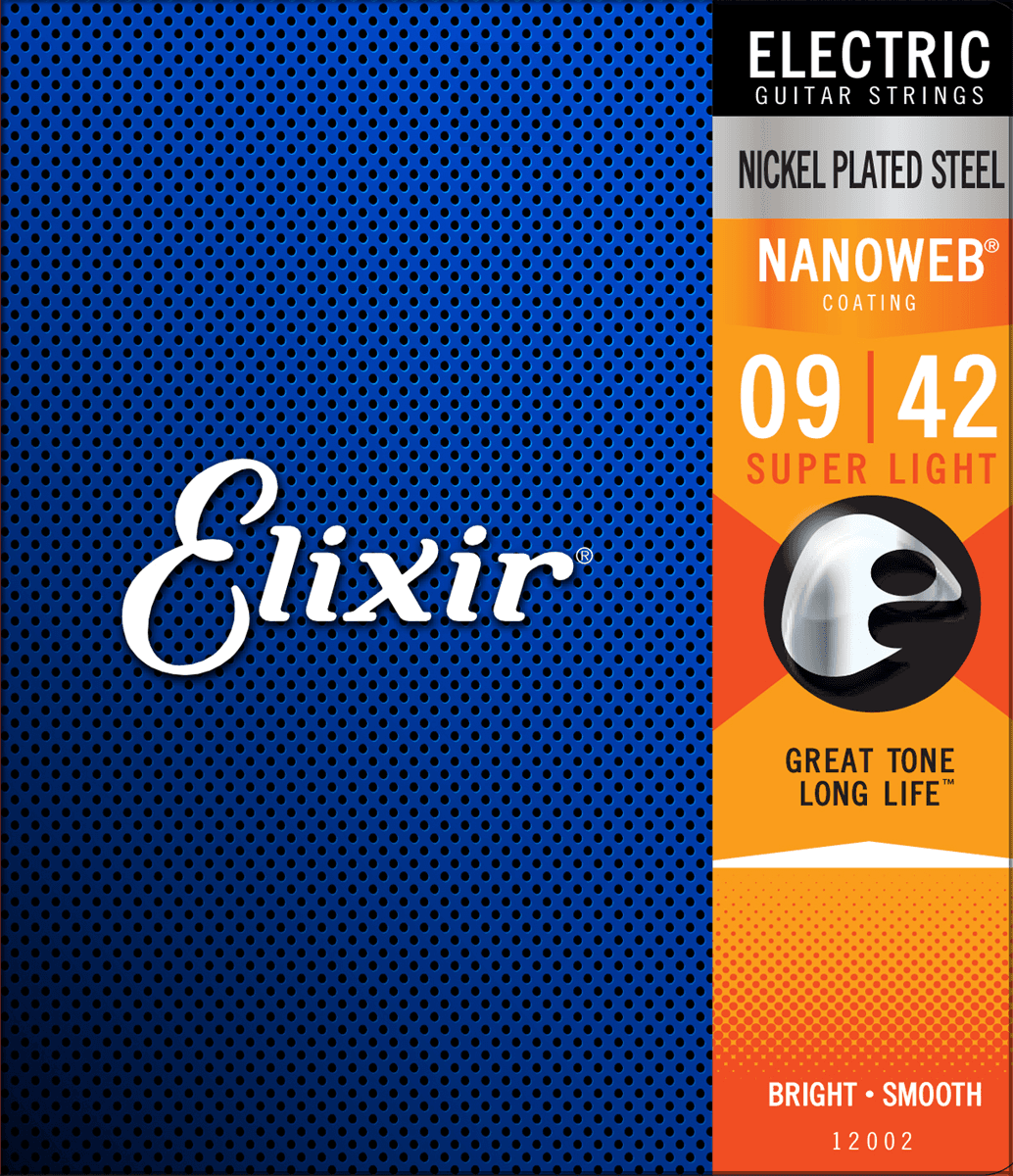 Elixir strings Nanoweb Electric guitar Nickel plated steel super light 09-42