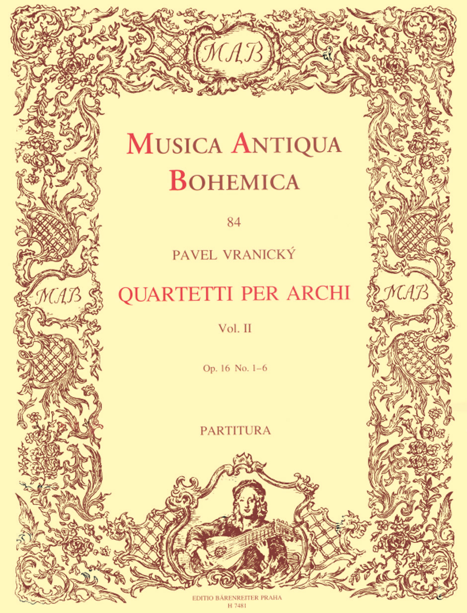 Quartetti per archi II - Vranicky, Pavel