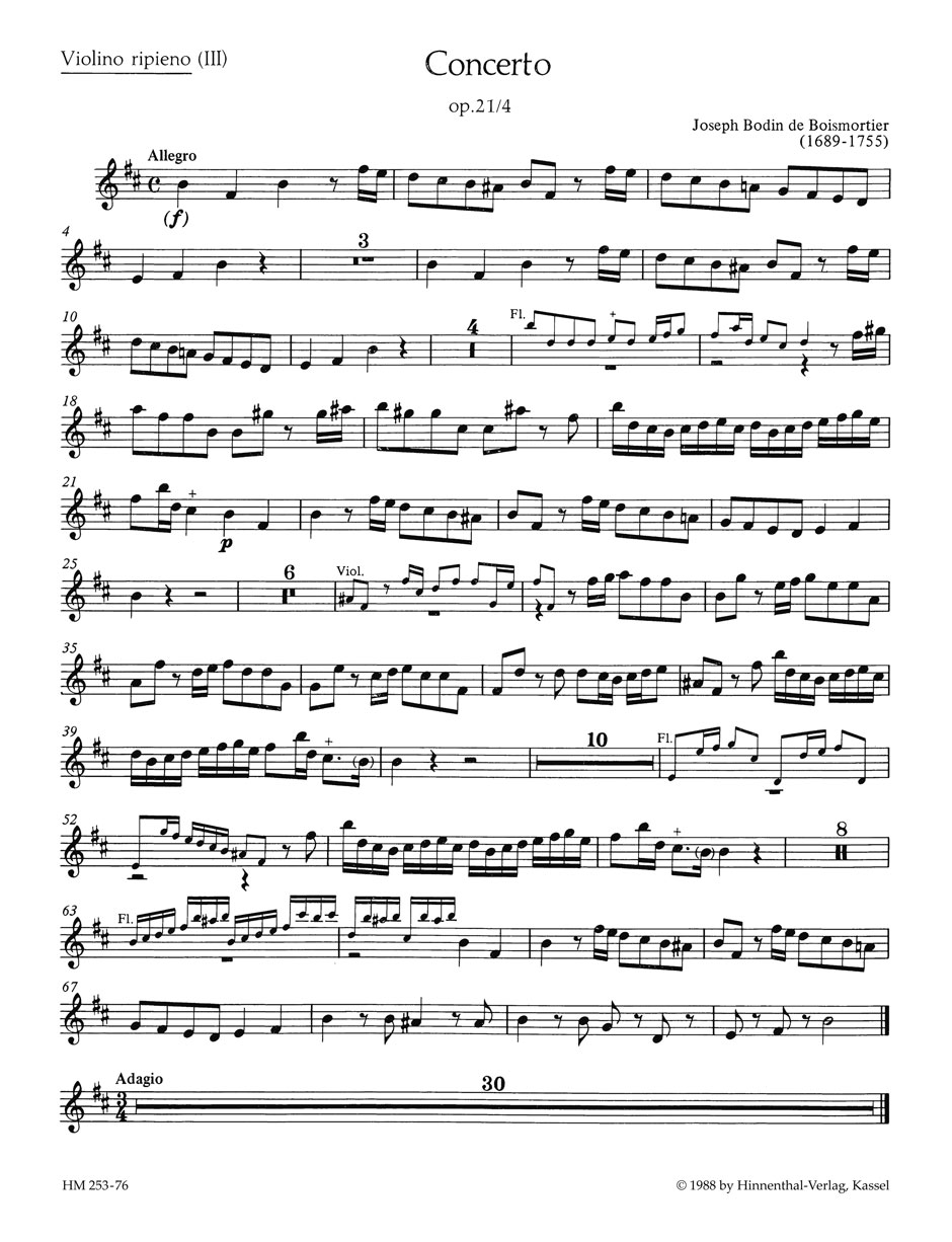 Concerto - Boismortier, Joseph Bodin de