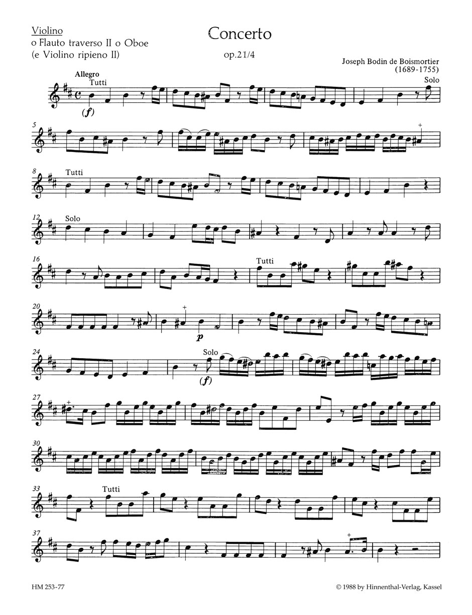 Concerto - Boismortier, Joseph Bodin de