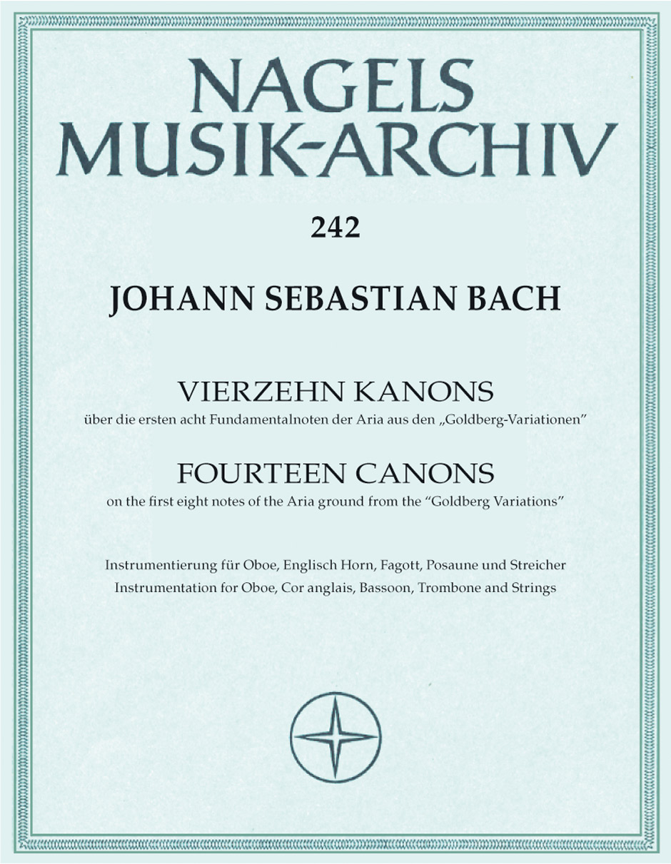 14 Kanons über die ersten acht Fundamentalnoten der Aria aus den "Goldberg-Variationen" - Bach, Johann Sebastian
