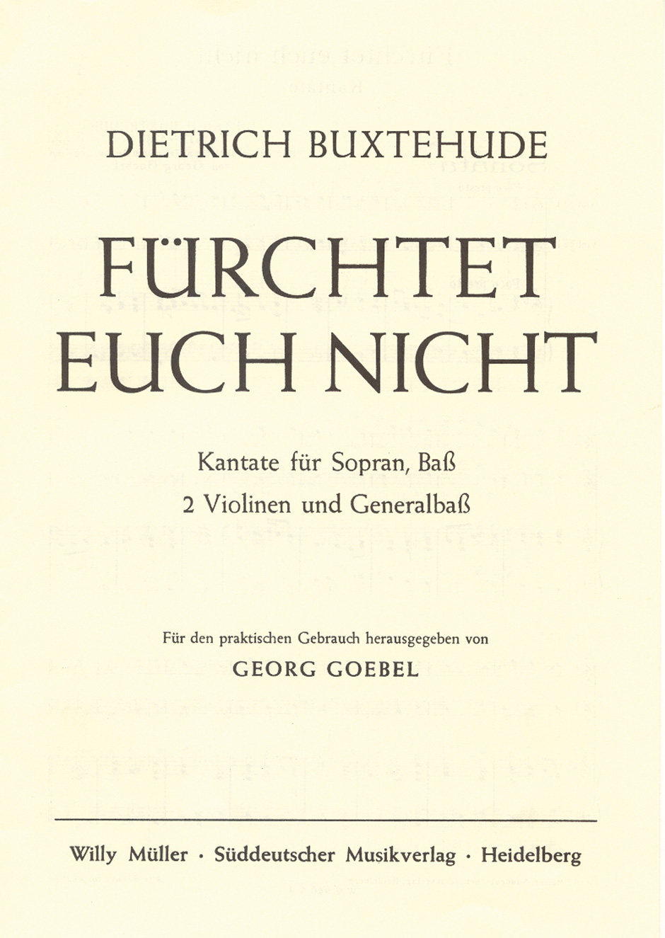 Fürchtet euch nicht - Buxtehude, Dietrich