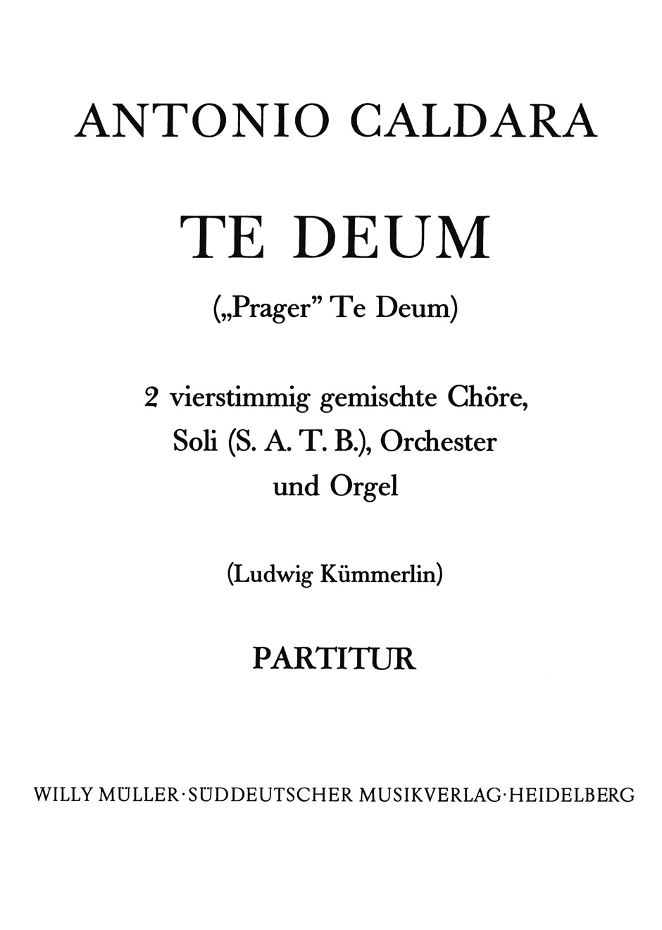 Te Deum - Caldara, Antonio