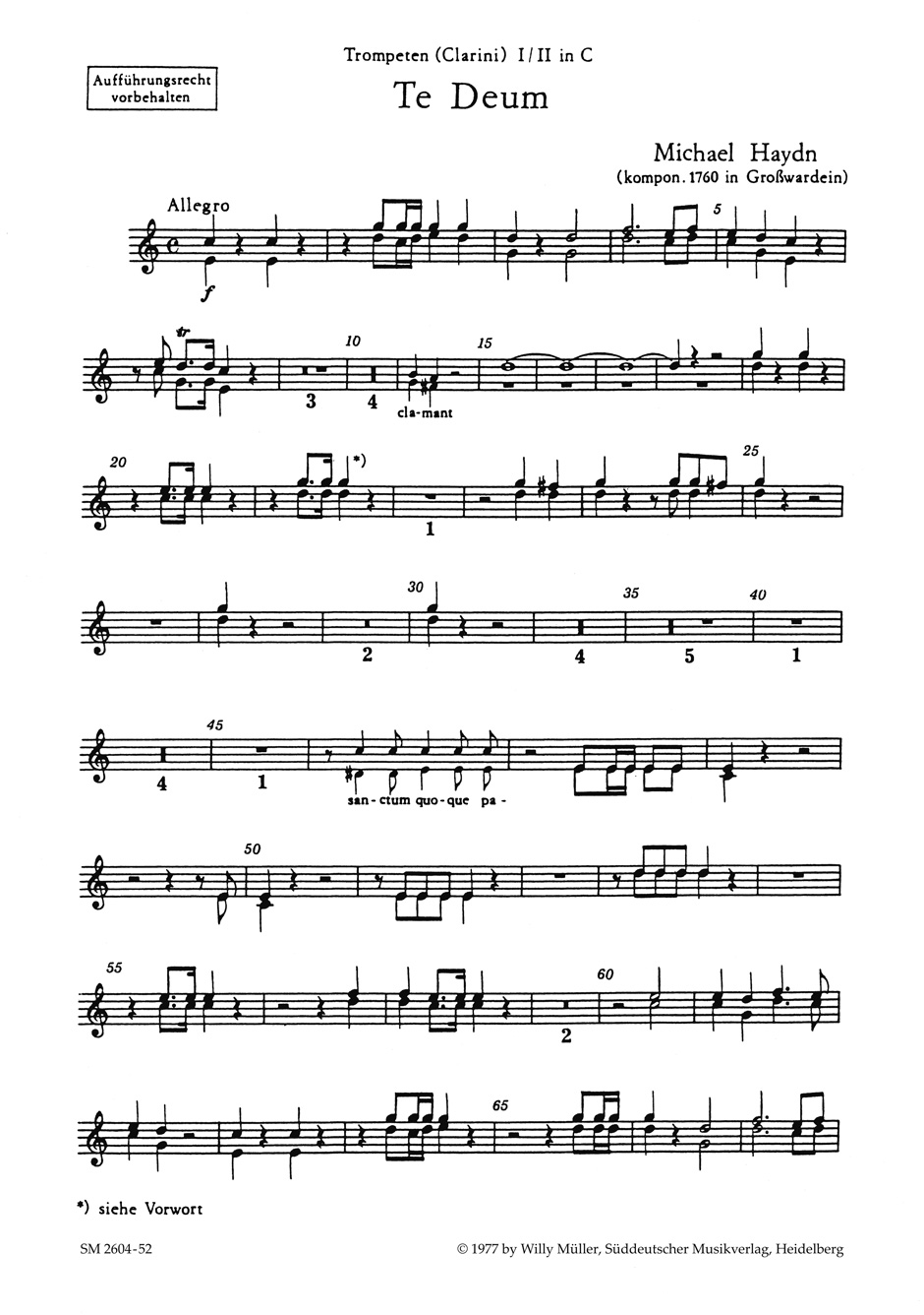 Te Deum - Haydn, Michael