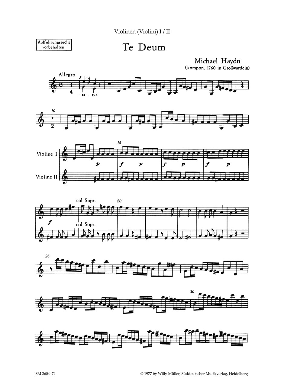 Te Deum - Haydn, Michael
