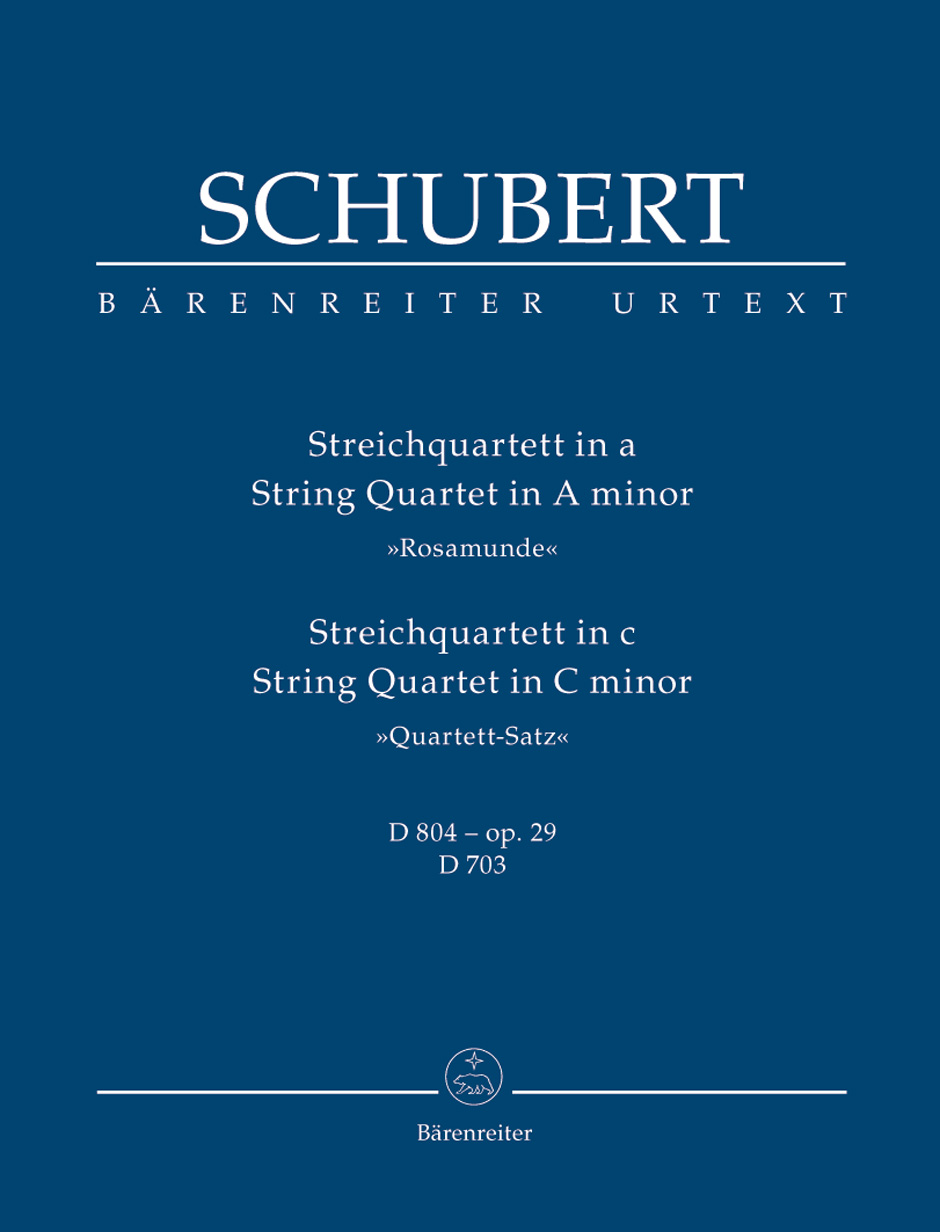 String Quartet A minor D 804 op. 29 "Rosamunde" / String Quartet C minor D 703 "Quartett-Satz" and fragment of the second movement - Schubert, Franz