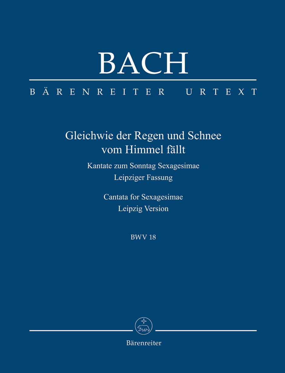 Like as the Raindrops and Snow from Heaven fall - Bach, Johann Sebastian