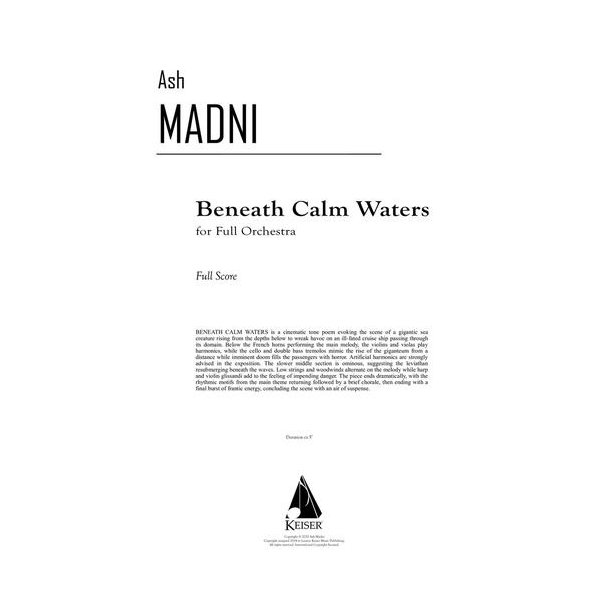 Beneath Calm Waters (Score) : For Orchestra