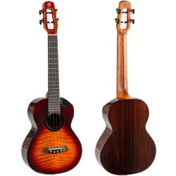 Flight Navigator Tenor Electro Ukulele - Tobacco Burst : All Solid