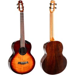Flight Navigator Baritone Electro Ukulele - Tobacco Burst : All Solid