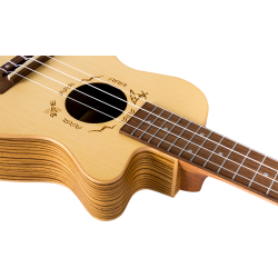 Flight DUC328CEQ Elec Concert Ukulele - Zeb B&S : Includes Gig Bag