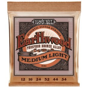 Ernie Ball 2146 Earthwood Phosphor Bronze Medium Light 12-54