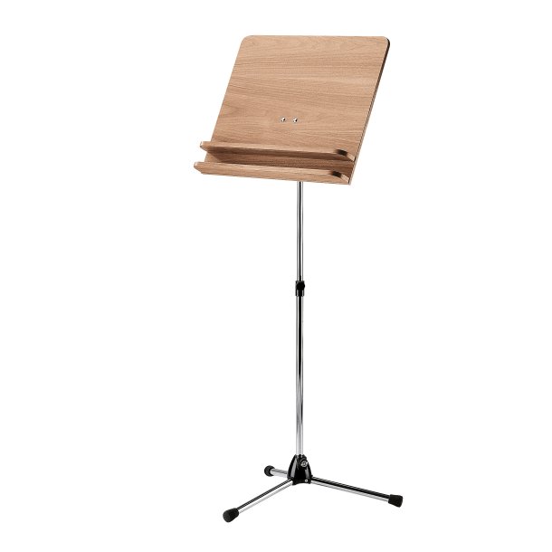 K&M Orchestra Music Stand with walnut wooden desk - 118/3