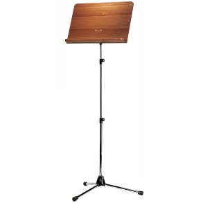 K&M Orchestra Music Stand with walnut wooden desk - 118/4