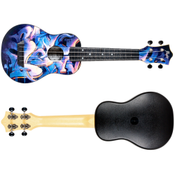 Flight Travel Ukulele - Graffiti, TUS40 ABS 