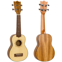 Flight: DUS320 Soprano Ukulele - Zebrano B&S (With Bag)