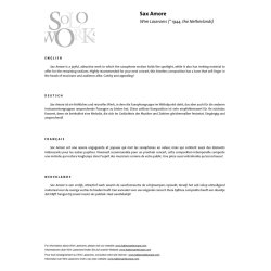 Sax Amore : featuring All Saxophones