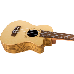 Flight DUC328CEQ Elec Concert Ukulele - Zeb B&S : Includes Gig Bag