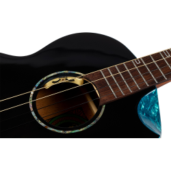 Nighthawk Baritone Electro Ukulele - Black : All Solid