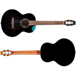 Nighthawk Baritone Electro Ukulele - Black : All Solid
