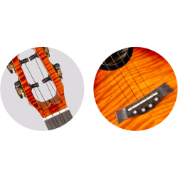 Flight Navigator Tenor Electro Ukulele - Tobacco Burst : All Solid