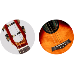 Flight Navigator Baritone Electro Ukulele - Tobacco Burst : All Solid