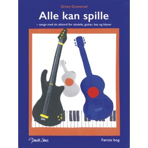 Alle kan spille  sange med n akkord for ukulele, guitar, bas og klaver