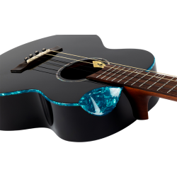 Nighthawk Baritone Electro Ukulele - Black : All Solid