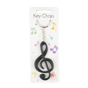 Keyring g-clef black