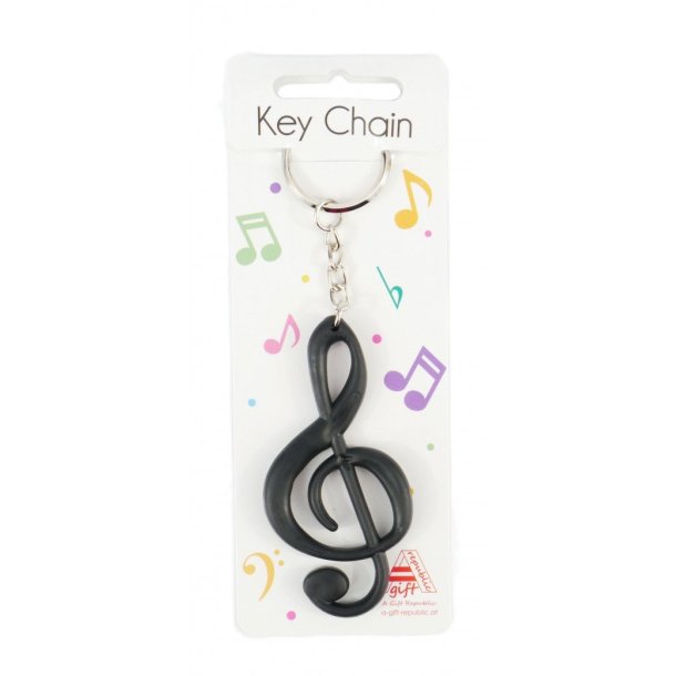 Keyring g-clef black