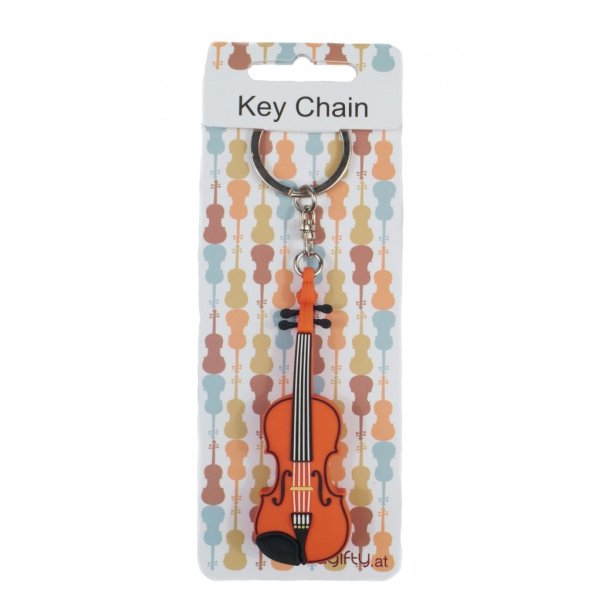 Keyring violin 3D metal