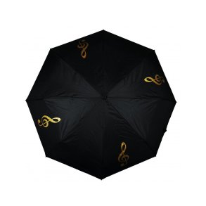 Mini umbrella g-clef black/golden