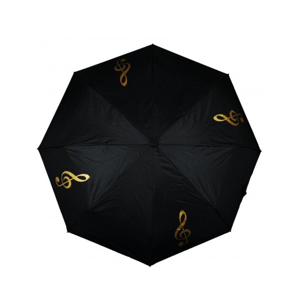 Mini umbrella g-clef black/golden