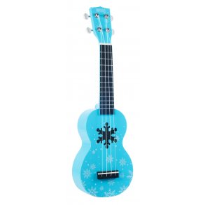 Mahalo Designer Series Soprano Uke - Snow (Glacier Blue) With gig bag