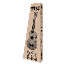 Mahalo Essentials Uke Pack: Java Concert Uke - Trans Brown