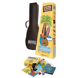 Mahalo Learn 2 Play Pakketilbud: Kahiko Sopran Ukulele - Trans Brown