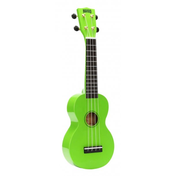 Mahalo Rainbow Series Soprano Ukulele - Green Med gig bag