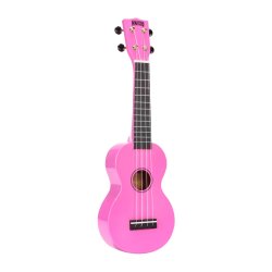 Mahalo Rainbow Series Soprano Ukulele - Pink Med taske