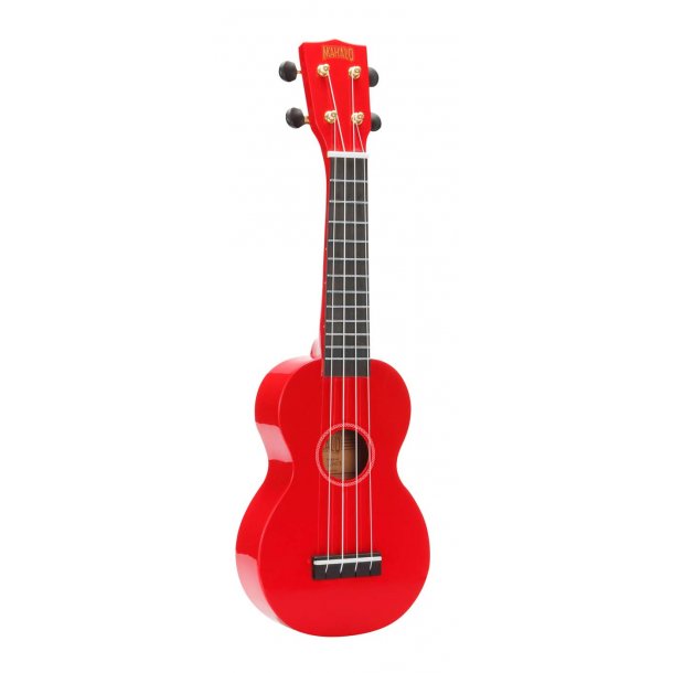 Mahalo Rainbow Series Soprano Ukulele - Red Med gig bag