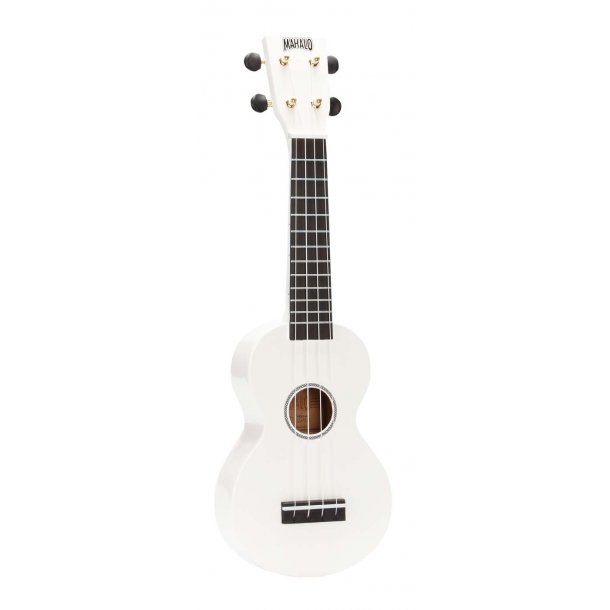 Mahalo Rainbow Series Soprano Ukulele - White Med taske