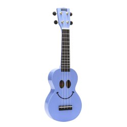 Mahalo Smiley Series Soprano Ukulele - Light Blue Med taske